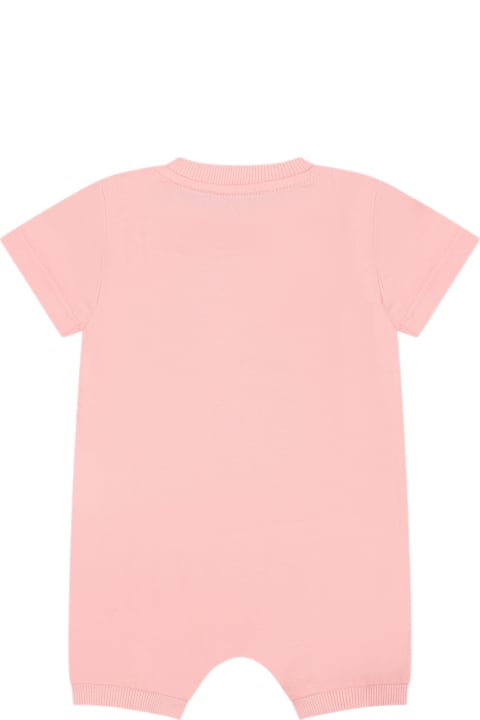 ベビーガールズ ボディスーツ＆セットアップ Moschino Pink Bodysuit For Babies With Teddy Bear And Pinwheel