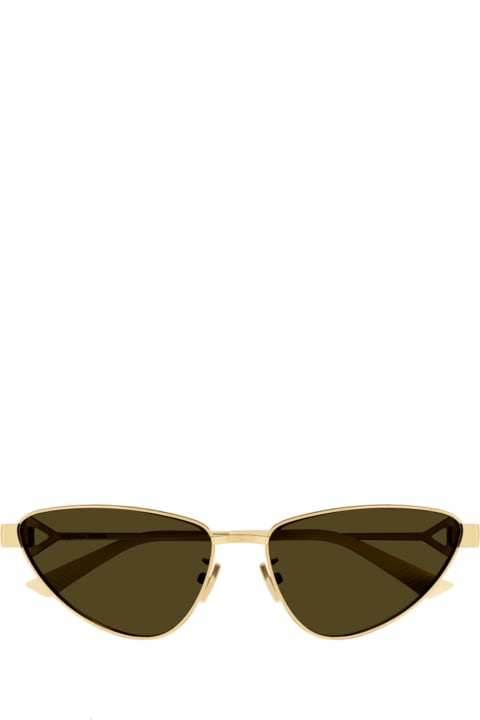 Bottega Veneta Eyewear Accessories for Women Bottega Veneta Eyewear Bv1186s 002 Gold Brown Sunglasses