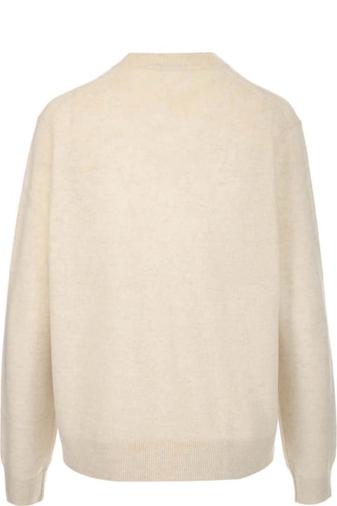 Clothing for Men Acne Studios Face Logo Patch Crewneck Sweater