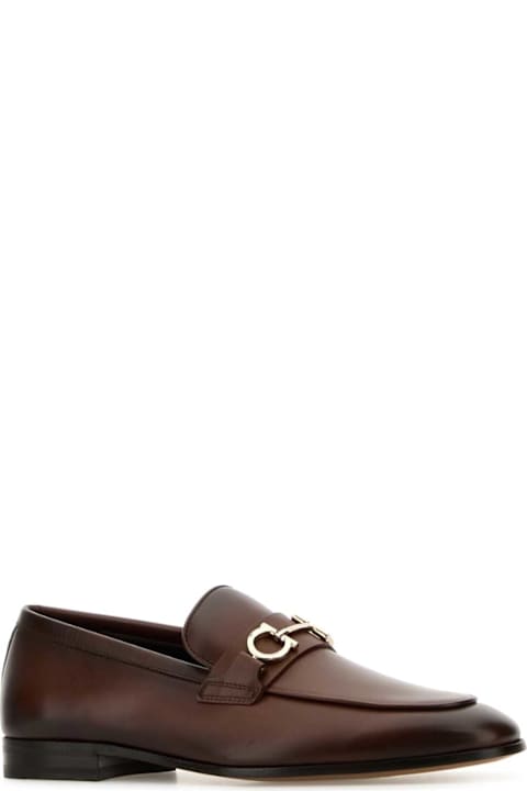 インテリア Ferragamo Brown Leather Balty Loafers