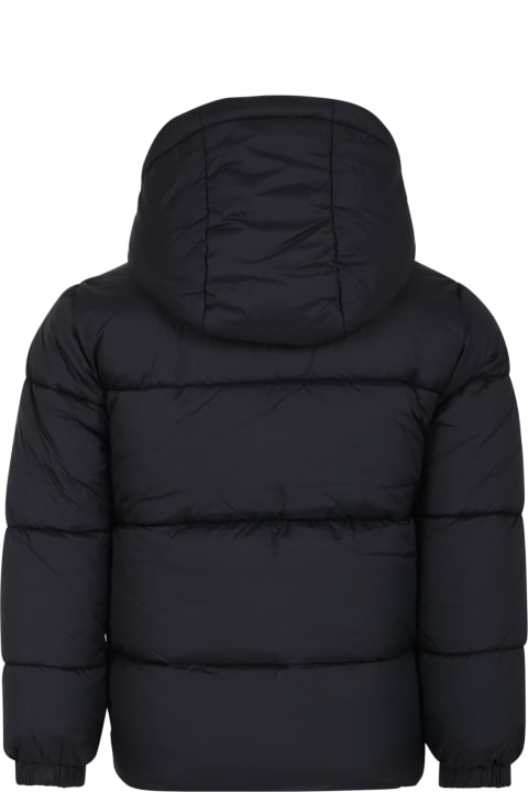 Timberland Coats & Jackets for Boys Timberland Black Down Jacket For Boy With Tree