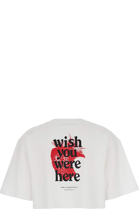 Homeware Philosophy di Lorenzo Serafini White Cropped T-shirt