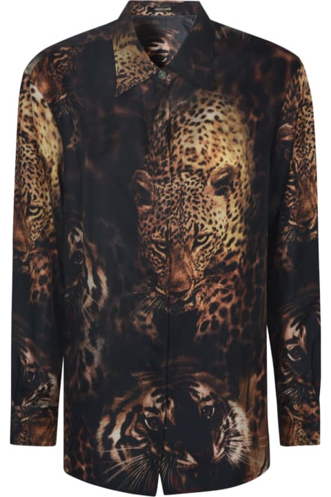 ウィメンズ新着アイテム Roberto Cavalli Printed Tiger Shirt