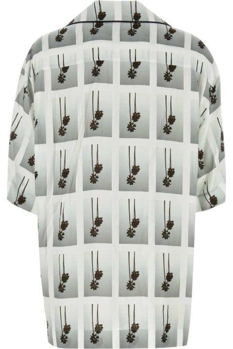 Palm Angels Topwear for Women Palm Angels Printed Viscose Pyjama Shirt