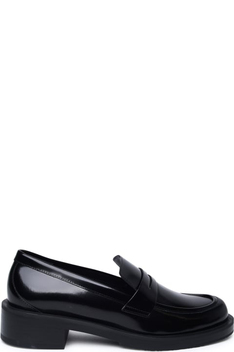 Stuart Weitzman for Women Stuart Weitzman Black Shiny Leather Loafers