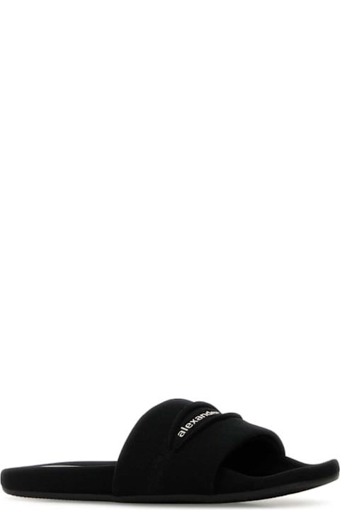 Alexander Wang Black Fabric Slippers