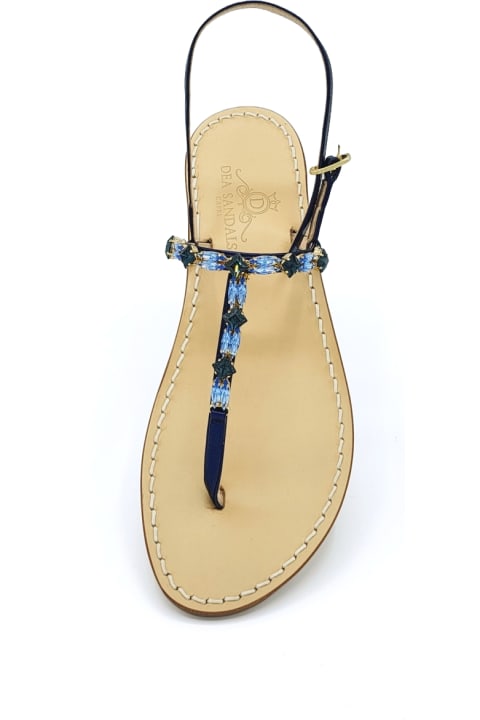 آخر صيحات الموضة من السيدات Dea Sandals Navy Blue Marechiaro Jewel Sandals