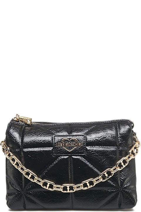 Love Moschino Shoulder Bags for Women Love Moschino Geometric Quilted Shoulder Bag