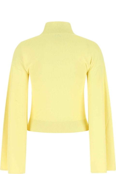 Loewe Women Loewe Pastel Yellow Stretch Viscose Blend Sweater