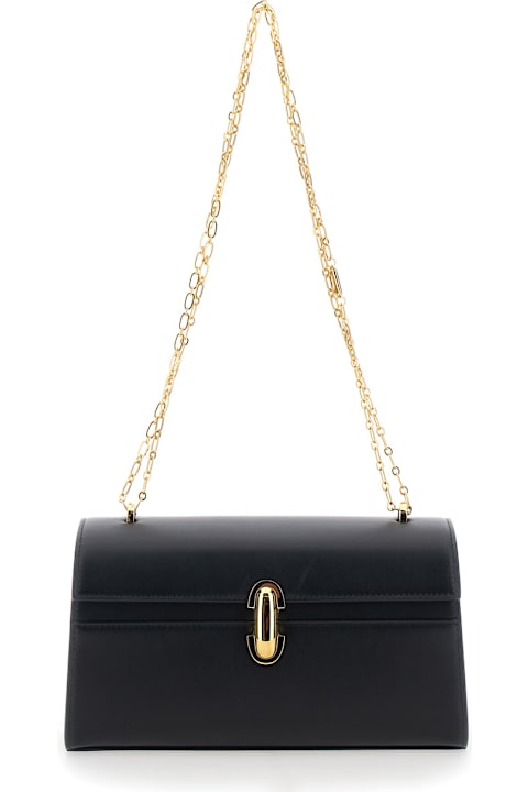 Savette for Men Savette Shoulder Bag 'chain Symmetry' With Smooth Black Leather Chain Detail For Women