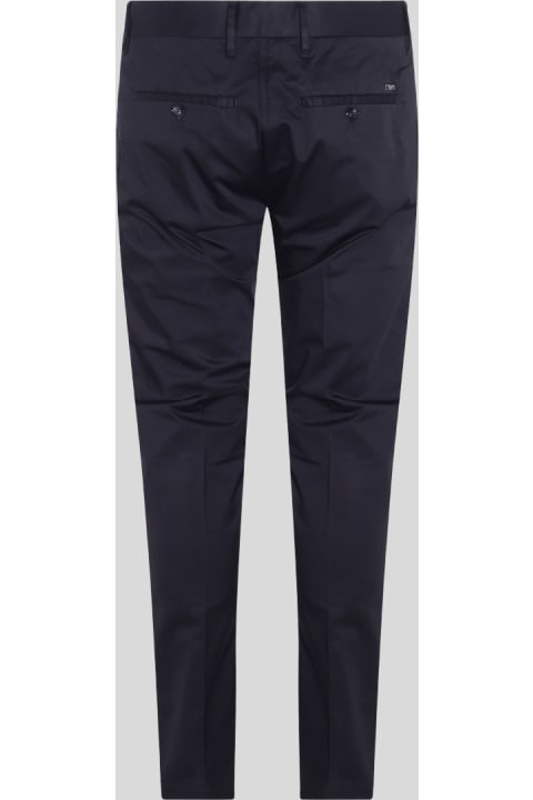 Pants for Men Emporio Armani Blue Navy Cotton Blend Pants