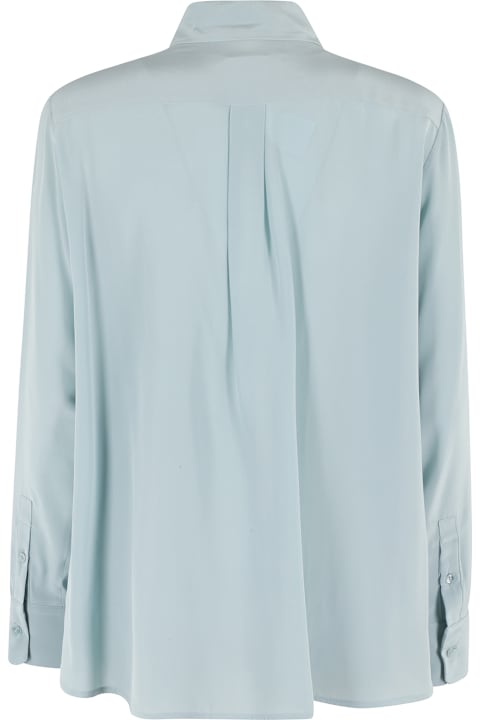 Homeware Weekend Max Mara Light Blue Silk Almina Shirt