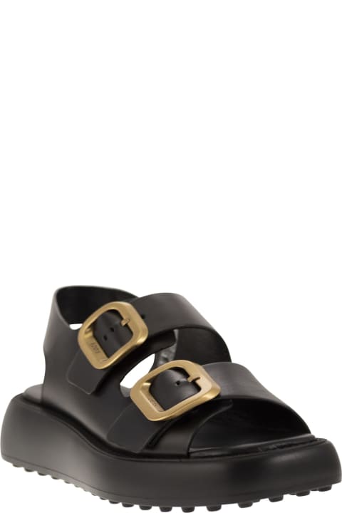 Tod's Shoes for Women Tod's Leather Sandal With Buckles