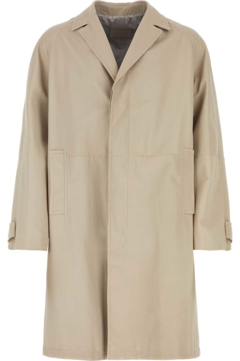 Prada Coats & Jackets for Men Prada Sand Nappa Leather Coat