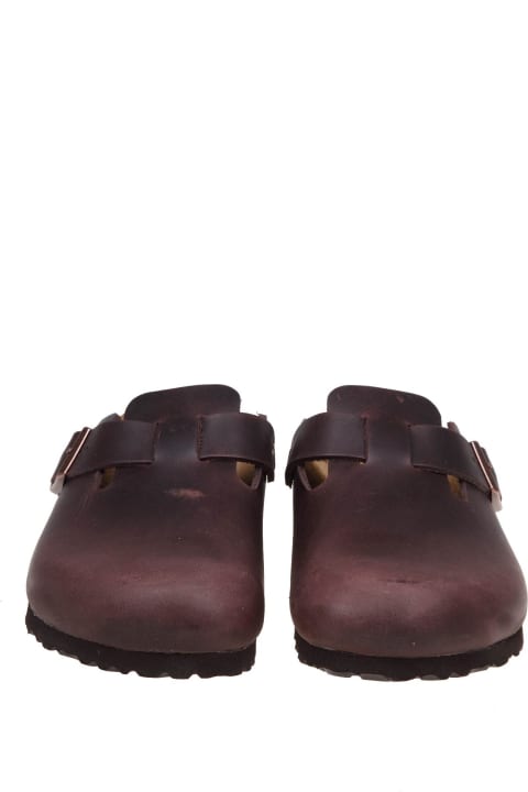 Shoes for Women Birkenstock Boston Oiled Sabot In Habana Leather