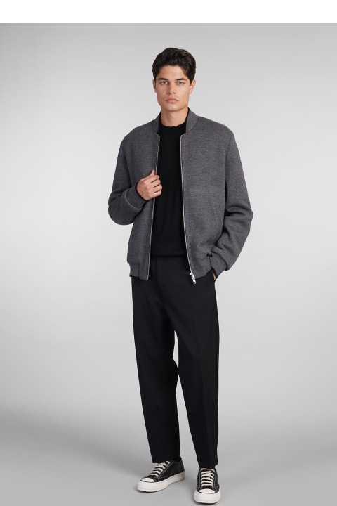 Mauro Grifoni Coats & Jackets for Men Mauro Grifoni Bomber In Grey Wool