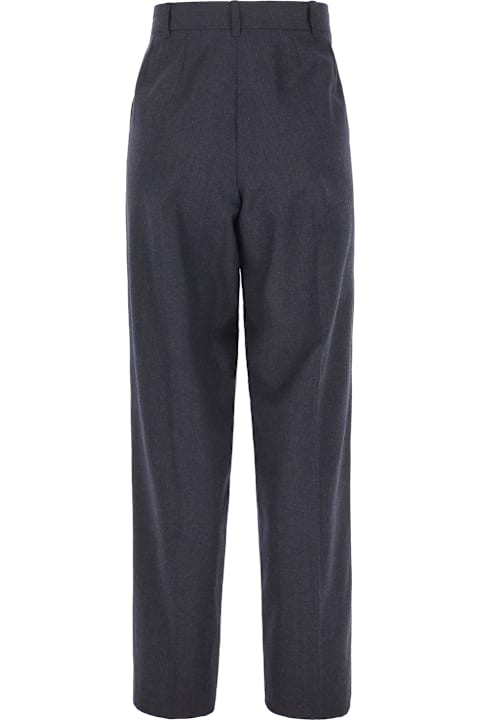 Stella McCartney for Kids Stella McCartney Mã©lange Blue Wool Pants