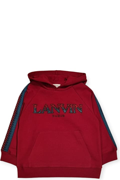 Lanvin Sweaters & Sweatshirts for Boys Lanvin Logo-embroidered Long-sleeved Hoodie