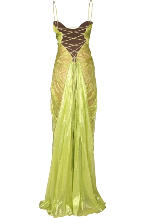 Fashion for Women Maria Lucia Hohan Maria Lucia Hohan Victoria Met Silk Mouss Lime Dress