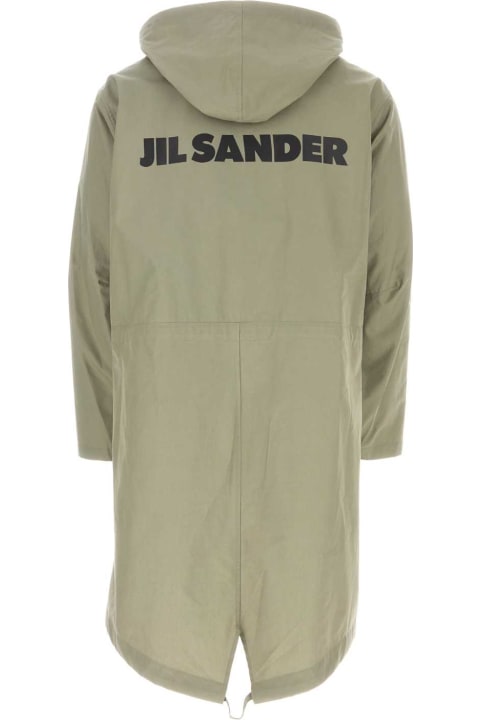 Jil Sander Coats & Jackets for Men Jil Sander Sage Green Cotton Parka