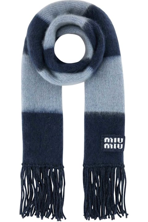 Miu Miu Accessories for Women Miu Miu Embroidered Mohair Blend Scarf