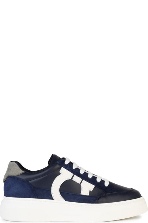 Ferragamo Sneakers for Men Ferragamo 'cassina' Blue Leather Sneakers