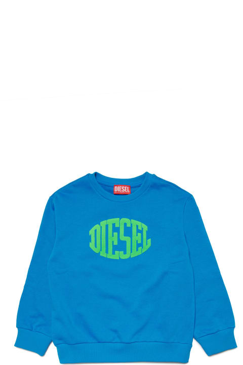 Diesel for Kids Diesel Sbell Over Sweat-shirt Diesel Crew-neck Sweatshirt With Puffy Print