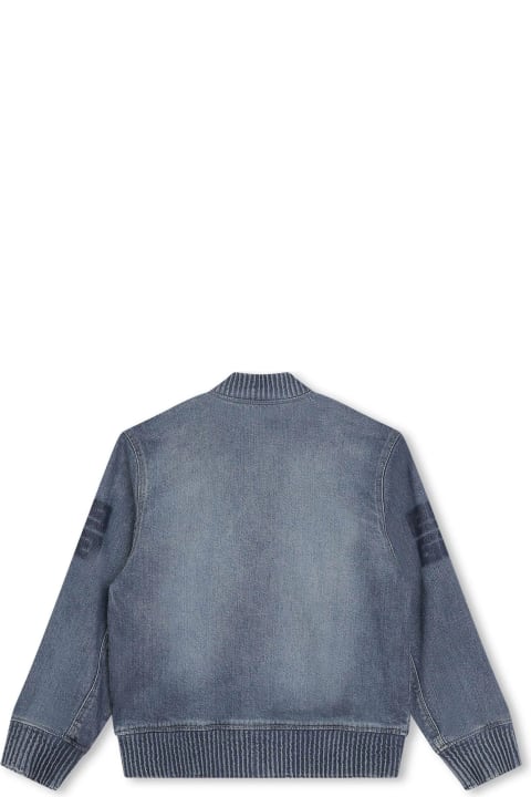 Givenchy for Kids Givenchy Givenchy 4g Bomber In Blue Denim