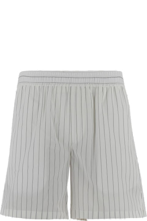 Dolce & Gabbana Clothing for Men Dolce & Gabbana Striped Elastic Waist Poplin Bermuda Shorts