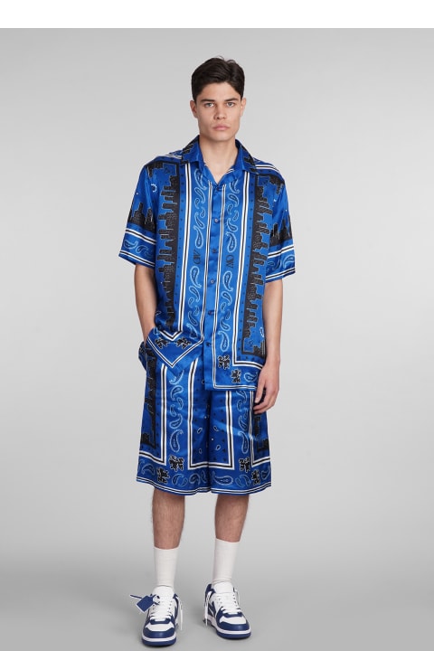 Off-White Shirts for Men Off-White Shirt In Blue Viscose