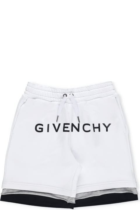 Givenchy Sale for Kids Givenchy Cotton Bermuda Shorts With Logo