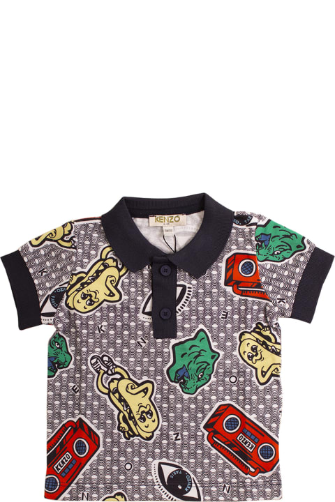メンズ新着アイテム Kenzo Kids Newborn Polo Shirt With Print
