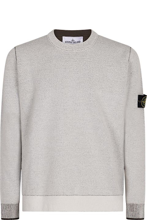 Stone Island Men Stone Island Cotton Blend Crew-neck Sweater
