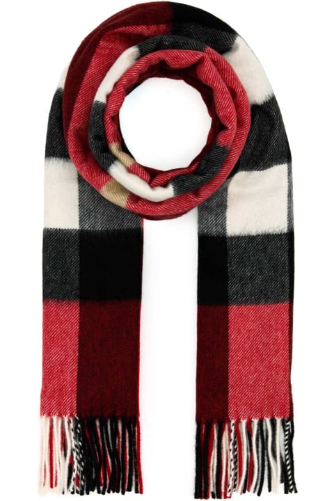 Scarves for Men Burberry Embroidered Cashmere Scarf