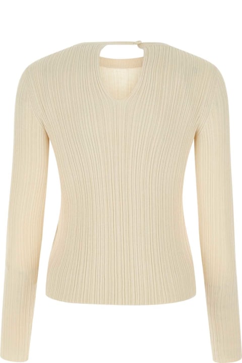 Agnona for Women Agnona Sand Cotton And Silk Sweater