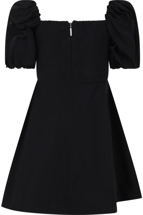 Homeware MSGM Black Dress For Girl With Logo