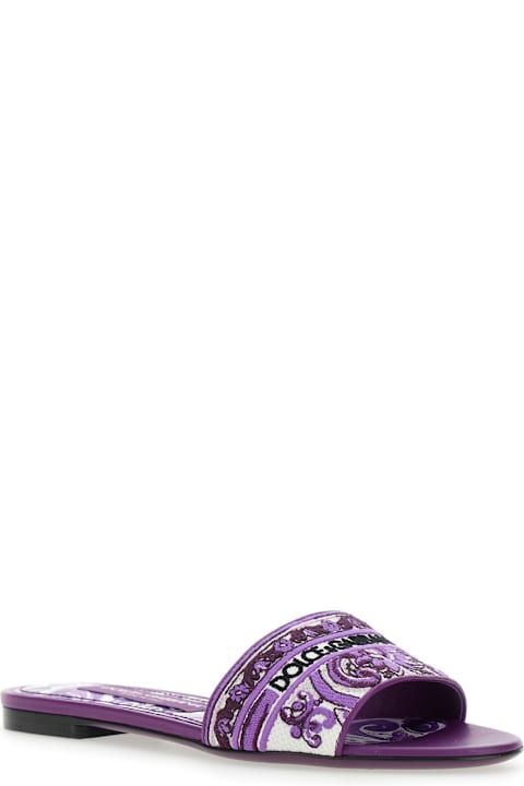 Homeware Dolce & Gabbana 'maiolica' Embroidery Slides