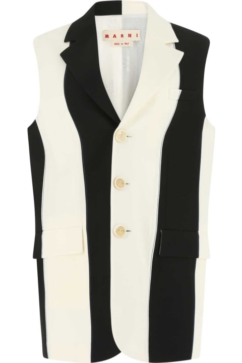 ウィメンズ新着アイテム Marni Two-tone Wool Oversize Vest