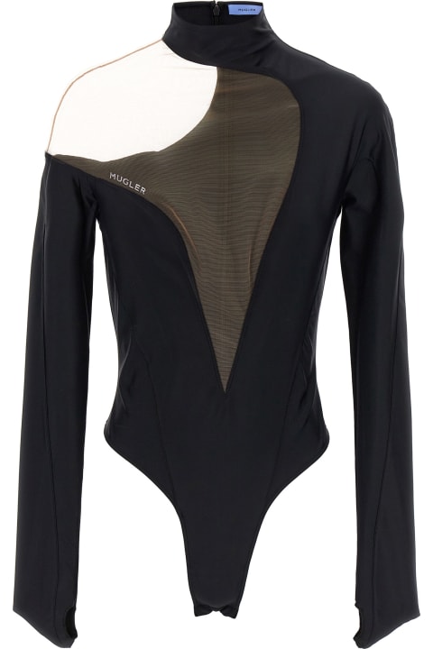 ウィメンズ ランジェリー＆パジャマ Mugler Transparent Tulle Bodysuit