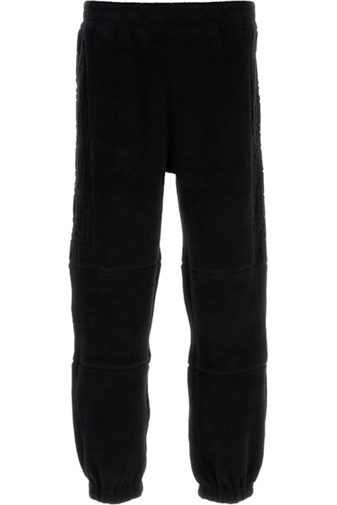 Fendi Pants for Men Fendi Black Stretch Terry Fabric Joggers