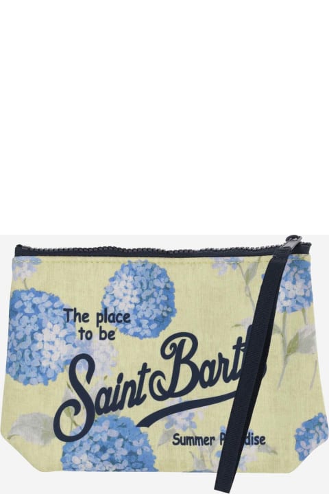 Fashion for Women MC2 Saint Barth Scuba Clutch Bag With Floral Print
