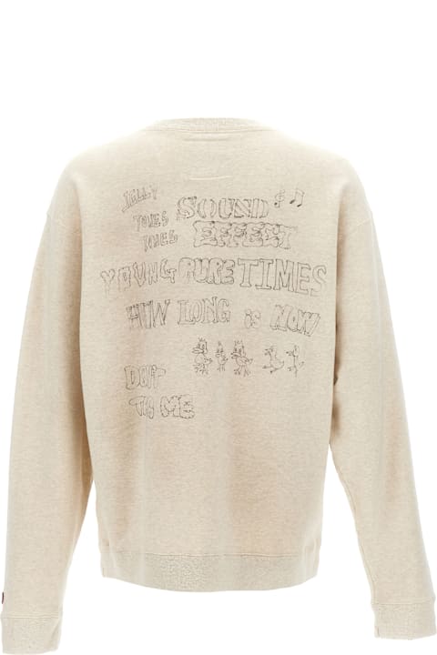 Mihara Yasuhiro سترات صوف وبدل رياضية لـ القسم الرجالي Mihara Yasuhiro Distressed Print Sweatshirt