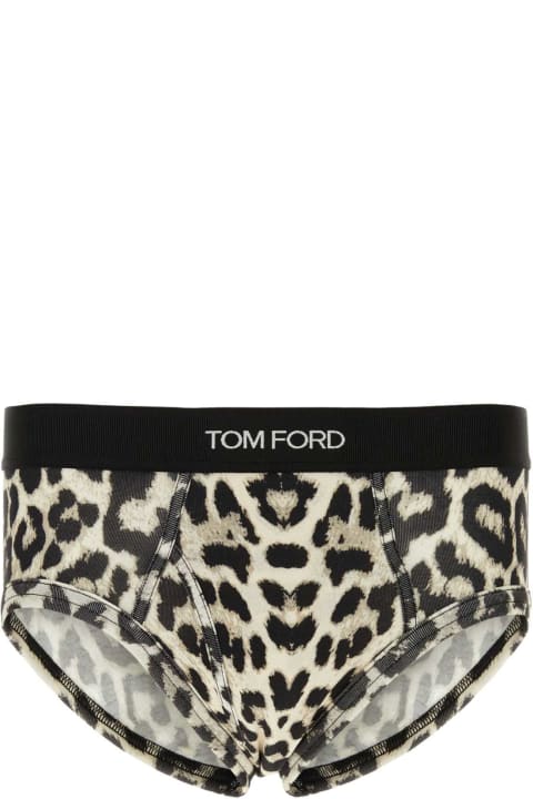 Tom Ford Printed Stretch Cotton Brief