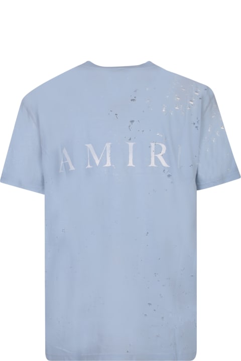 メンズ ウェア AMIRI Straggered Logo Black/multicolor T-shirt