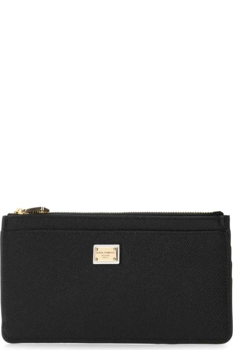 Accessories for Women Dolce & Gabbana Black Leather Card Holder