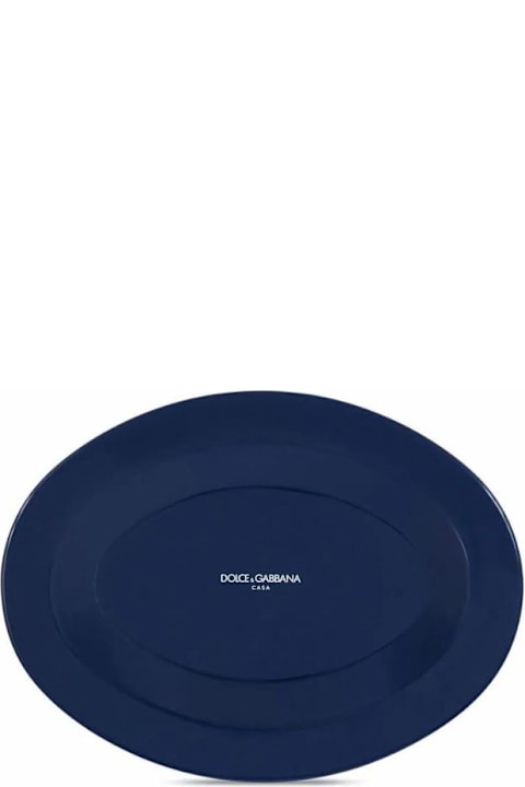 Dolce & Gabbana Sale for Men Dolce & Gabbana Oval Tray Mediterranean Blue