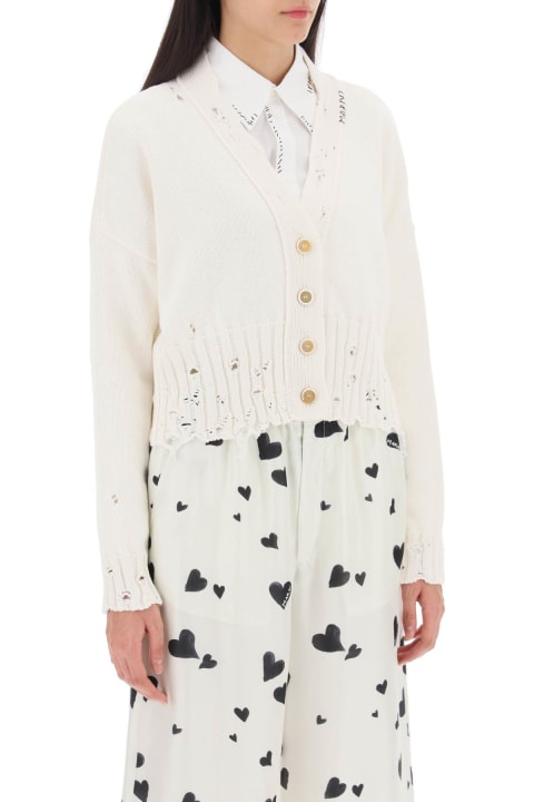 Marni Sweaters for Women Marni Short Cardigan With White Cotton Wears