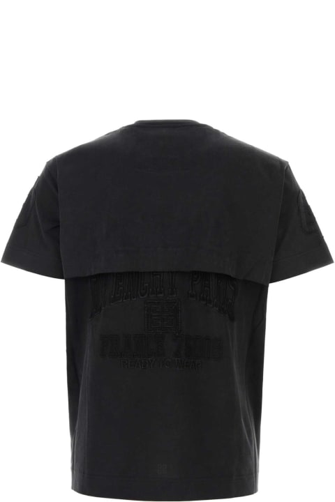Givenchy Topwear for Men Givenchy Black Cotton T-shirt