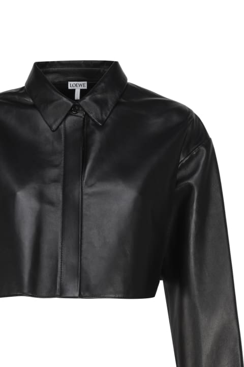 ウィメンズ Loeweのトップス Loewe Crop-top Shirt In Leather