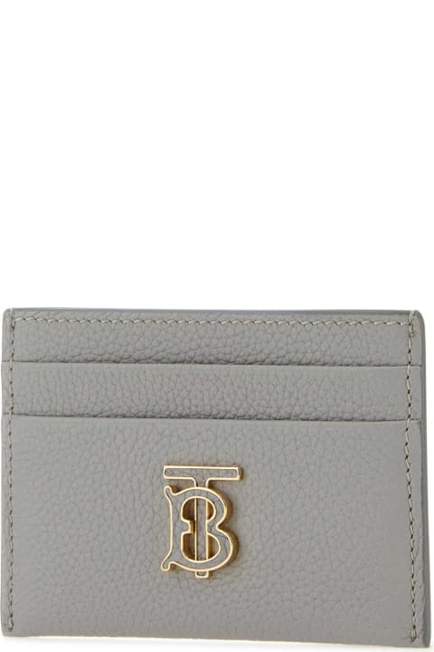 Burberry Sale for Women Burberry Grey Leather Tb Card Holder